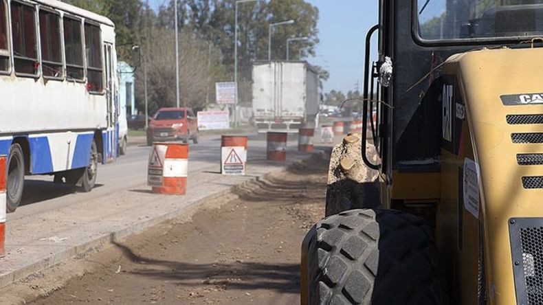 OBRA. Los trabajos en la 25 se retomaron en los últimos días..
