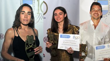 Belén Casetta, Candela Francisco y Facundo Andreasen, tres de los galardonados por el COA.