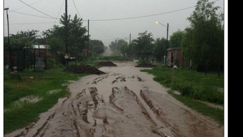 Lo que la lluvia nos dejó: Imagen del barrio La Lomita tomada esta mañana por una vecina..