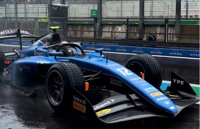 Franco Colapinto la pasó mal bajo la lluvia en Bélgica.