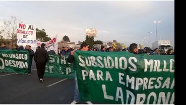 Piquete y reclamo en Panamericana