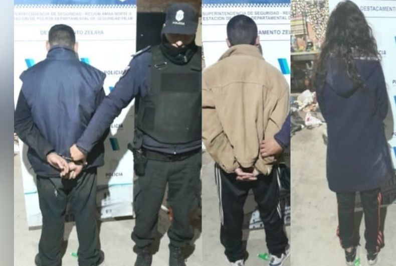 Dos hombres y una mujer fueron detenidos durante el allanamiento.&nbsp;