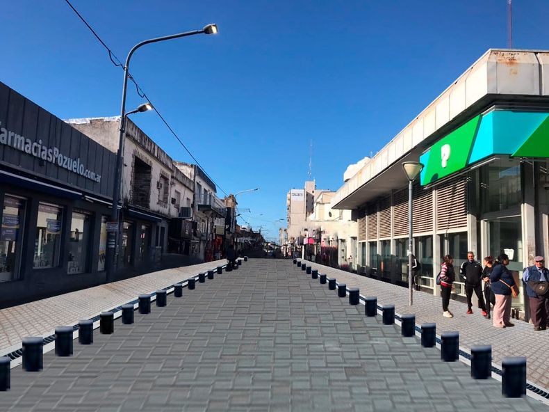 AS SE VER Imagen del proyecto de renovacin de la peatonal Rivadavia