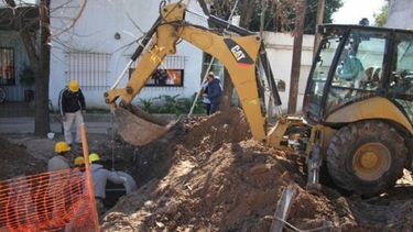 OBRAS. Los desagües de Agustoni se completarían el año que viene..