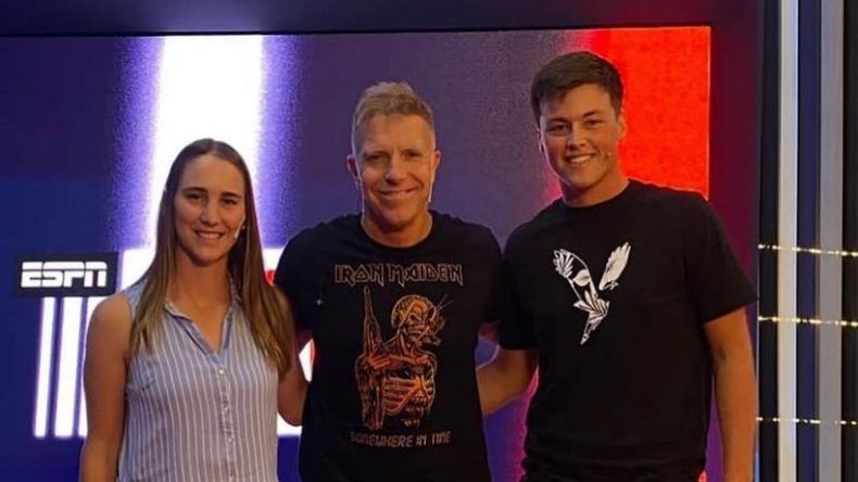 Maggie junto a Alejandro Fantino y Abel Gallegos. .