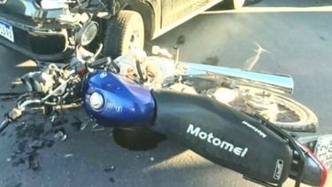 El accidente se produjo esta mañana sobre la calle Caamaño. .