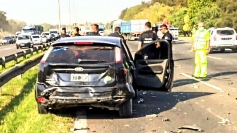 El Focus en el que viajaba el herido..