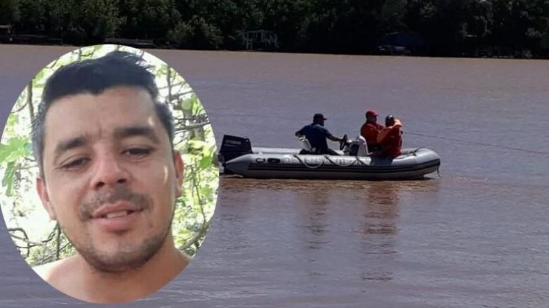 Nahuel desapareció el pasado miércoles en el Paraná de las Palmas. .