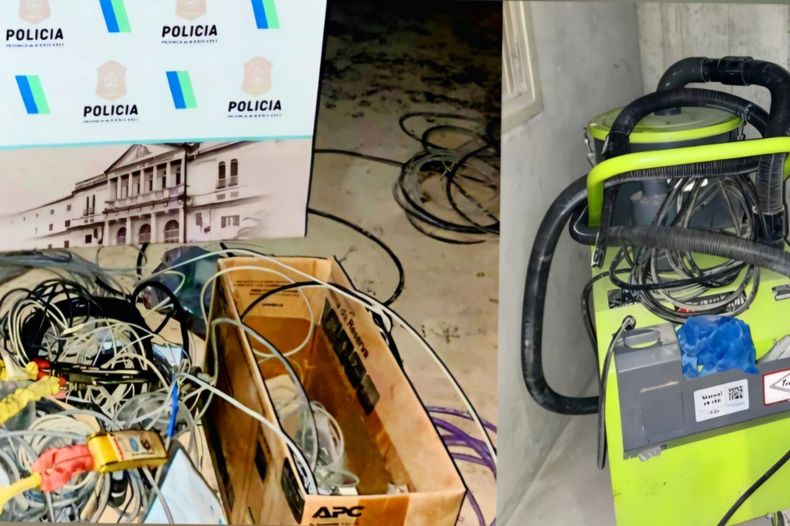 Los elementos secuestrados en poder de los delincuentes.&nbsp;
