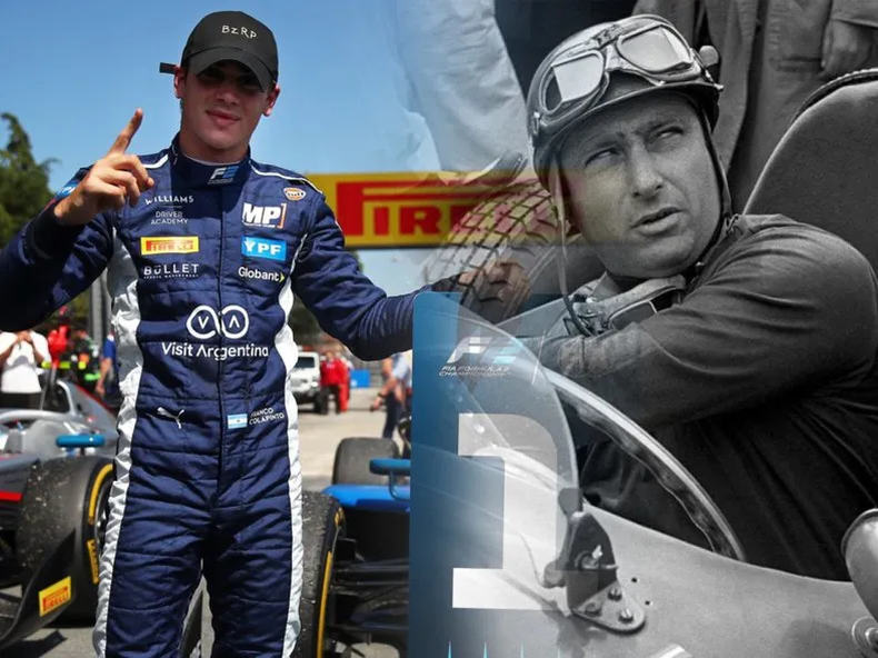 Franco Colapinto continuará un legado que inició Juan Manuel Fangio. (Infocielo)..png