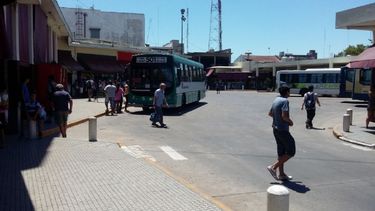 La histórica terminal, en Lagrave y Rivadavia..