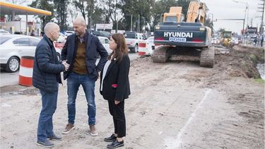 OBRAS. Dietrich y Ducoté recorrieron las obras y prometieron pronta inauguración..