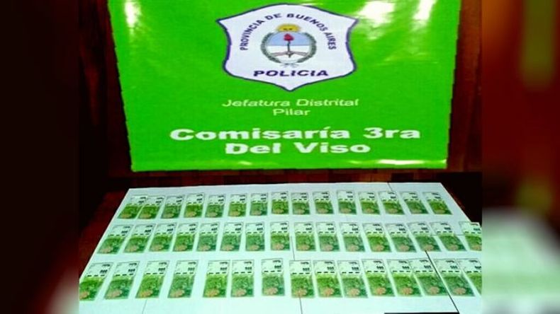 SIN VALOR. El dinero falso hallado por la policía..