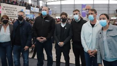 PÚBLICO. El plenario reunió a unos mil jóvenes militantes del Frente de Todos en el club Maradona..