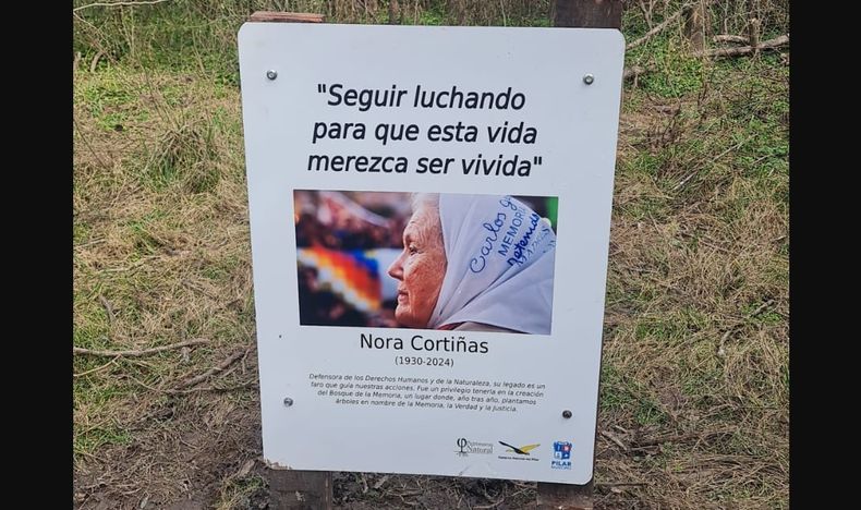 Un homenaje a Nora Corti&ntilde;as en la Reserva Natural de Pilar.