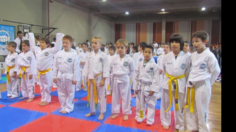 El taekwondo acaparó a los chicos en el shopping..