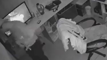 El robo quedó registrado por las cámaras del Cuartel de Bomberos de Grand Bourg.