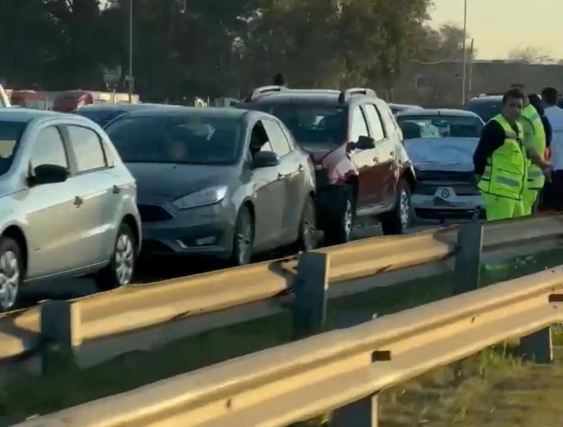 CHOQUE EN CADENA. Ocurrió en el kilómetro 50 de Panamericana.&nbsp;