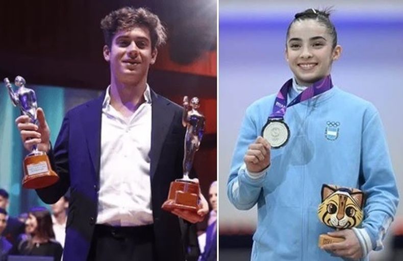 NOMINADOS. Colapinto ganó el Olimpia de Oro 2024 y Julieta Lucas (gimnasia artística).