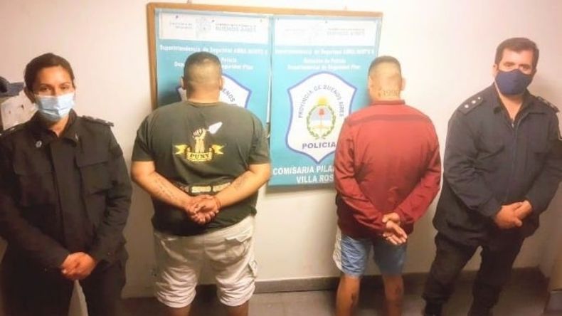 DETENIDOS. Tienen 25 y 27 años y domicilio en Zelaya..