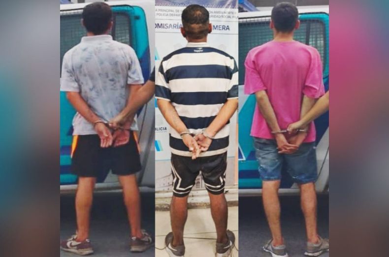TRES DETENIDOS. Tienen 26, 27 y 32 años de edad.