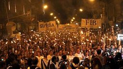 FUEGO. Los docentes reclamaron una rápida investigación..