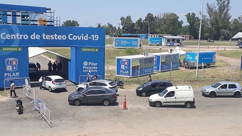 DIAGNÓSTICO. El centro e testeo del Km 46 sigue recibiendo casos..