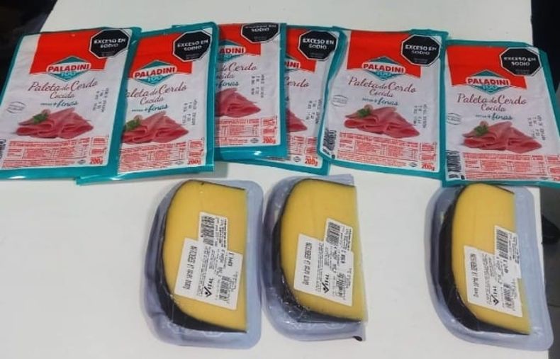 La mercadería que intentó robarse el sujeto del mayorista Vital.