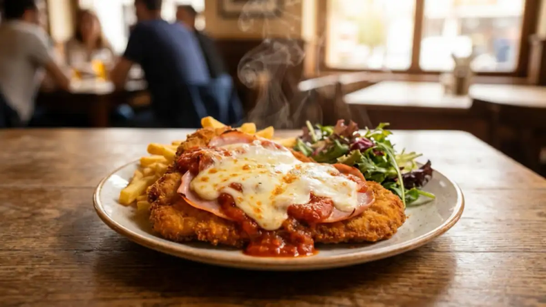 La milanesa napolitana argentina se ubicó entre las cinco mejores del mundo. (NA).