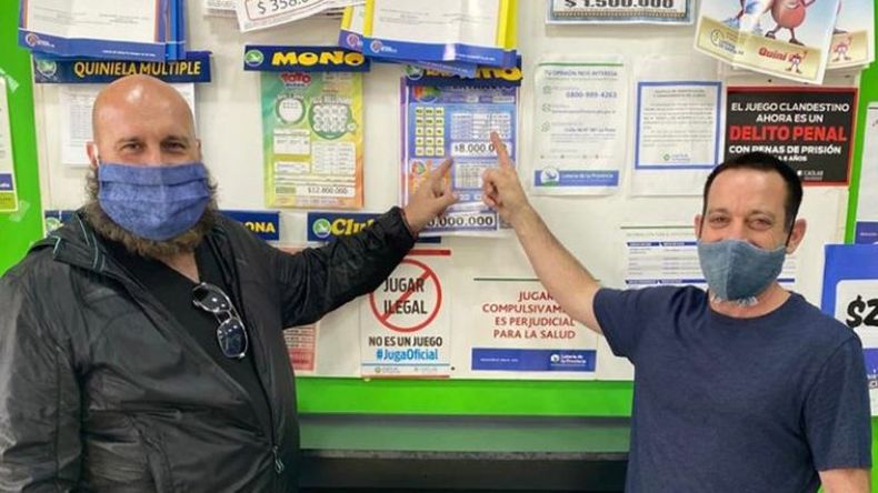 En la búsqueda. Miguel Bartucelli y Pedro Ezcurra, dueños de la agencia, comenzaron una campaña para dar con el ganador. .
