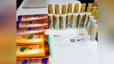 Los productos sustraídos por la adolescente en el local de Vital del kilómetro 49,5.&nbsp;