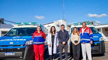 Las dos nuevas ambulancias fueron presentadas en el Hospital Falcón de Del Viso.