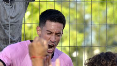 CON EL ALMA. Mathías Crocco celebra su gol.&nbsp;