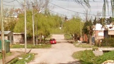 BARRIO AGUSTONI. Santa María al 400, lugar donde se produjo el hecho.