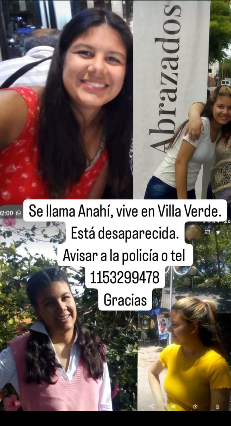 Anahí Starczewsky tiene 20 años y está desaparecida desde el 27 de octubre.&nbsp;
