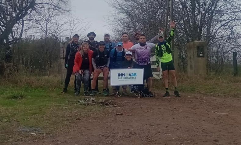 Algunos de los corredores que participaron del evento.