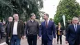 VISITA. Federico Achával junto a Ariel Sjarchuck durante la ceremonia.