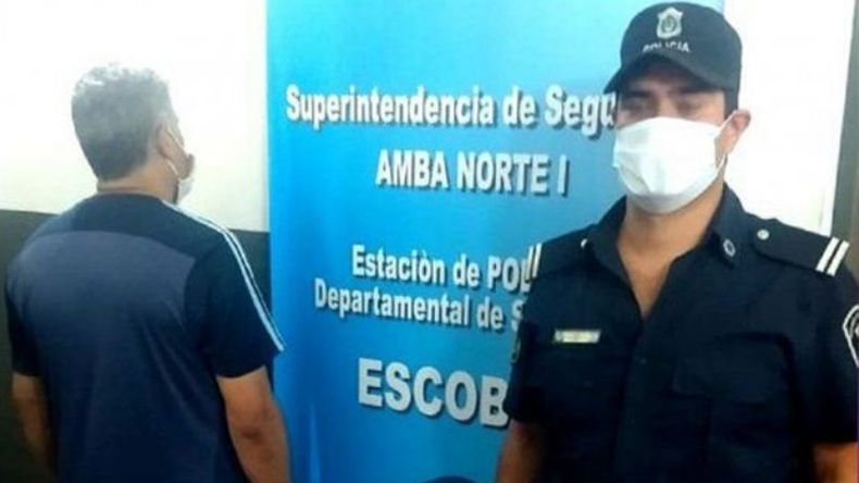 El detenido será trasladado de Matheu a Campana (foto El Día de Escobar)..
