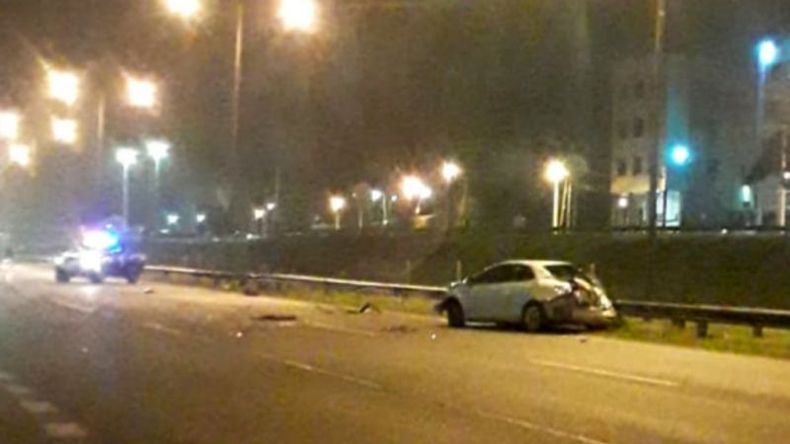 IMPACTO. El accidente se produjo en el kilómetro 56 de la autopista. .