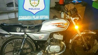 La moto recuperada este domingo..