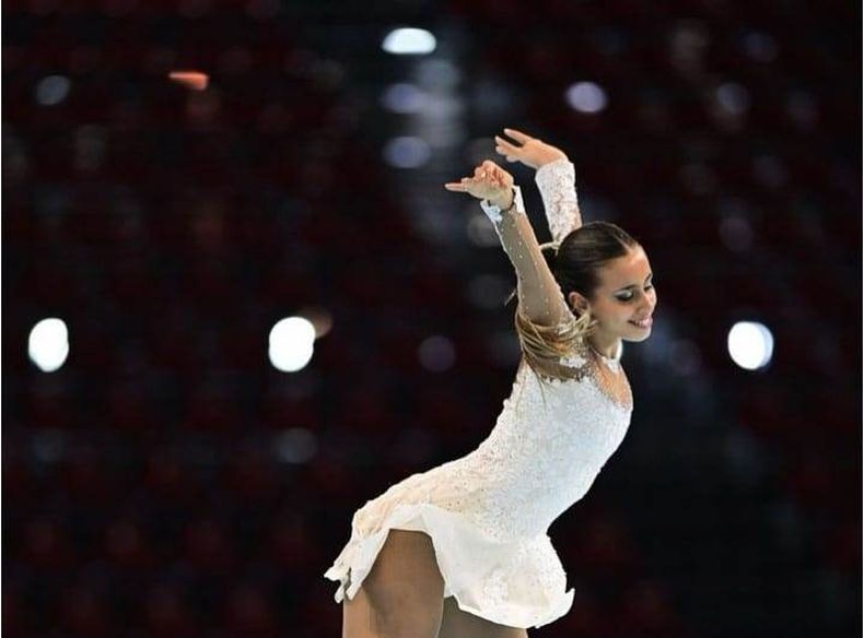 Lantaño realizando su coreografía en Rimini.