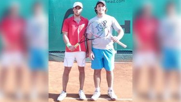 GANADORES. Garaventa y López Gaffner en la final del Tenis..