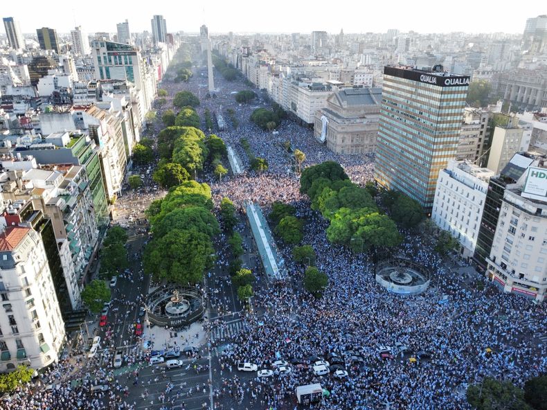 Festejo del Mundial 2022. (Olé).
