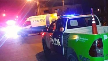 Choque frontal entre una moto y una camioneta