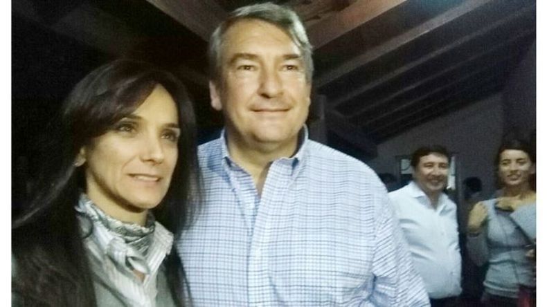 ACTO. Galmarini con D’Onofrio, anoche, en Villa Astolfi..