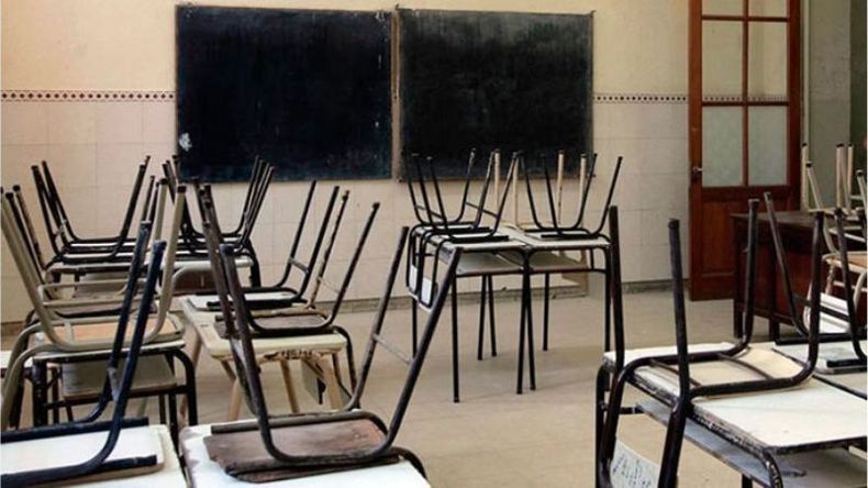 VACÍO. Tras el paro, el lunes volverán a llenarse las aulas..