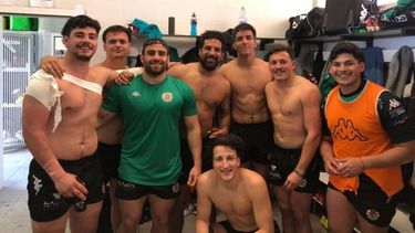 SANGRE LOCAL. La delegación argentina, en el vestuario de Gernika..
