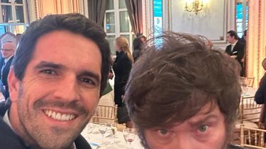 DUPLA. Tito se mostró con Milei tras confirmar su candidatura. &nbsp;