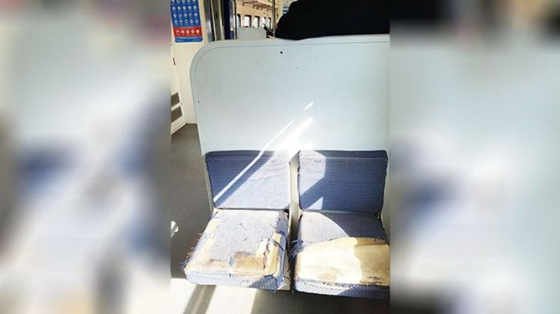 Asientos del tren San Martin. Lo que hay que “poner en valor es la educación”. Lo demás vendrá... o ya somos así y nunca lo veremos. Miguel Angel Rosales / @baltolegario..