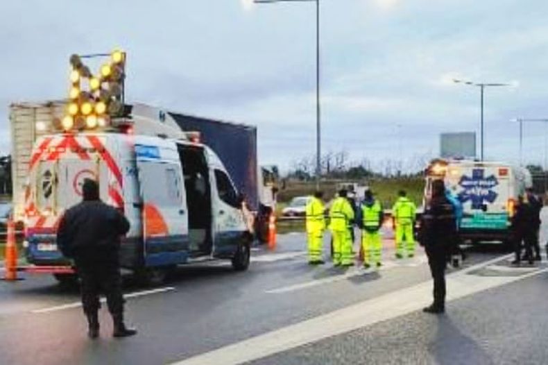 El accidente se produjo en el kilómetro 38 de la Panamericana.